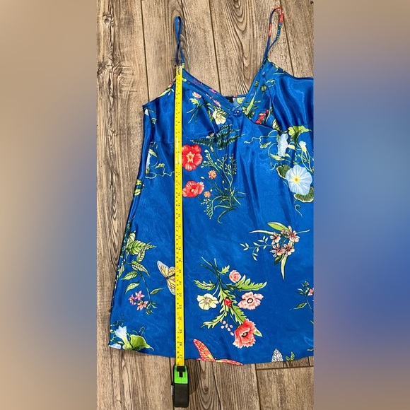 Jones New York Blue with Floral Design Slipdress/Nightgown size large - Picture 6 of 8